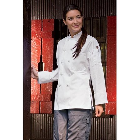 NATHAN CALEB Sedona Chef Coat in White - Small NA141379